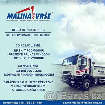 Řidič/-ka hydraulické ruky