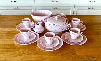 Starý romantický růžový porcelán Tirschenreuth