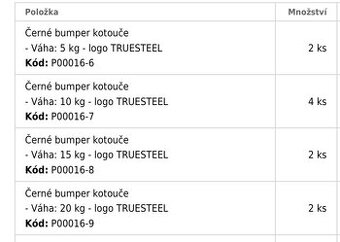 Osa nosnost 900kg + kotouče bumper truesteel