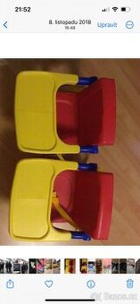 Dvě přenosné krmící židle nove retro - 1
