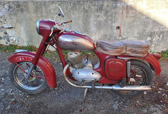 Jawa 250 typ 353 půlbuben (mezityp), rok výroby 1955 bez TP