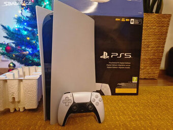 Playstation 5 Digital, PS5 Digital TOP STAV komplet balení