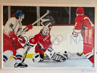 Obraz životní velikost, NAGANO 1998, olympiáda. 192x132 cm