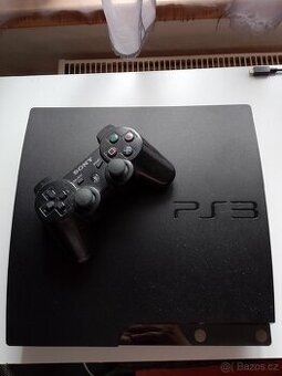 Prodám PS3 slim s ovladačem je funkční a s led světílky