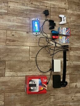 Nintendo Switch Oled+ hra a příslušenství ČTĚTE POPIS