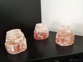 Nové svícny selenit oranžový_SLEVA - pouze 2 kusy