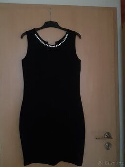 Černé společenské šaty s kameny L