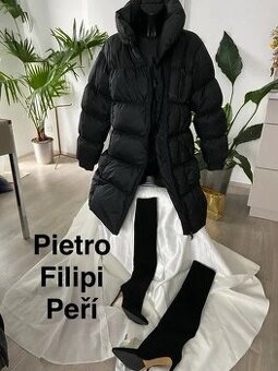 Pietro Filipi perovy prosivany kabat cerny 38