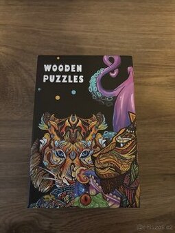 Dřevěné puzzle Jin a Jang – strom & vlna