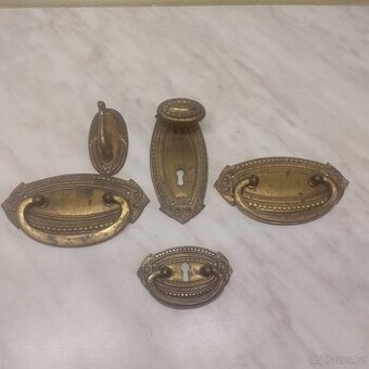 Staré mosazné kováník psací.stolu.