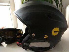 HI-TEC lyžařská helma černá + brýle HI-TEC