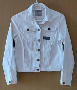 ZÁNOVNÍ bílá znač. džínová bunda, vel. 38