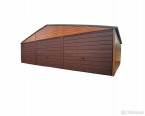 Plechová garáž 9x5 m zlatý dub