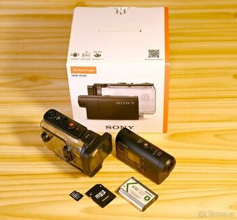 Akční kamera SONY HDR-AS50, podvodní pouzdro, karta