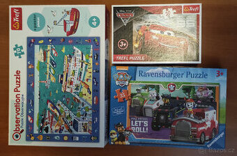 Set - 3x dětské puzzle (Tlapková patrola, Auta, přístav)
