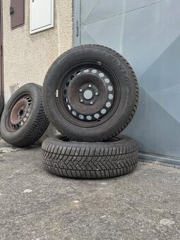 Plechové disky + zimní pneu Dunlop WinterSport 5 – 195/65 R1
