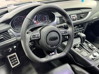 AUDI VOLANT kozeny zkoseny - perforovana kuze - S/RS logo