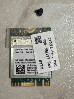 WLAN Bluetooth karta do notebooku Intel AW-CB375NF