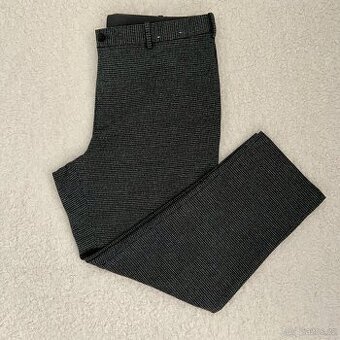 Pánské šedé kalhoty ve vlněném vzhledu Uniqlo vel. XL