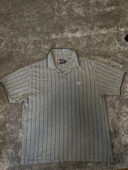 🩶 Chaps Ralph Lauren – šedé pruhované polo