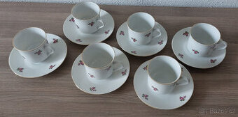 Sada hrnek, talířek, čaj, kafe Bohemia porcelán