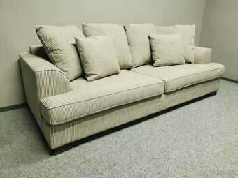 Nový hnědý gauč SOHO FRANKLIN pruhy