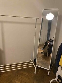 IKEA KNAPPER Stojací zrcadlo, bílá, 48x160 cm