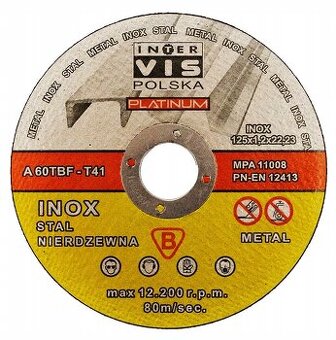 Kotouč řezný na nerez a ocel 125x1.2mm-25ks