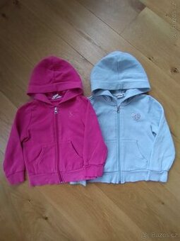 Mikiny 2ks, tyrkys.+růžová (98/104)