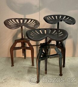 3x industriální židle, stolička, cena za kus