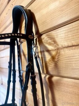 Schockemöhle anatomická uzdečka, černá, FULL top stav