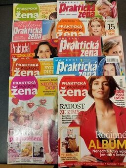 Časopisy-Praktická žena,ABC, Žena a život, Spark,History aj.