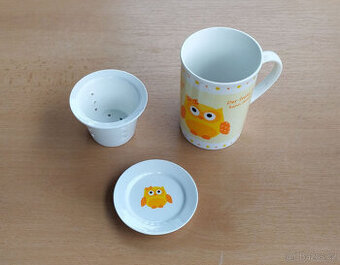 Dětský porcelánový hrnek se sítkem - nový