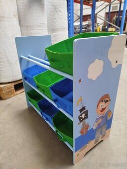 Dětský organizér na hračky – pirátský motiv (7 boxů)