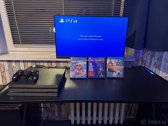 Prodám PlayStation 4 Pro (1TB) + ovladač + 3x hry