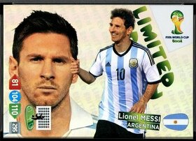 PANINI ADRENALYN XL WORLD CUP 2014 Brasil LIONEL MESSI LIMIT