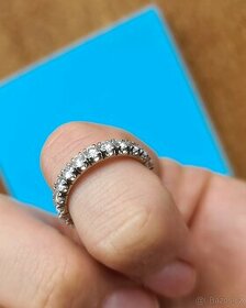 22 diamantový prsten a 18kt bílé zlato - 1