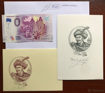 0€ bankovka Euro souvenir Kezmarsky hrad, len 20 kusov
