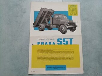 Praga S5T sklápěč - prospekt - originál - doprava v ceně - 1