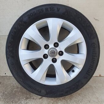 Alu kola Opel 16" 5x110, letní Continental 205/55R16 - 1