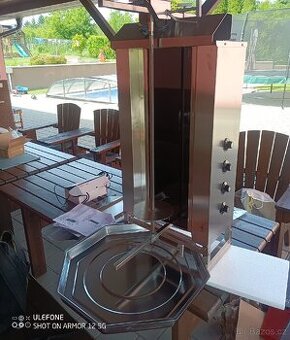 Gril na gyros/kebab - 4 hořáky - max. 60 kg