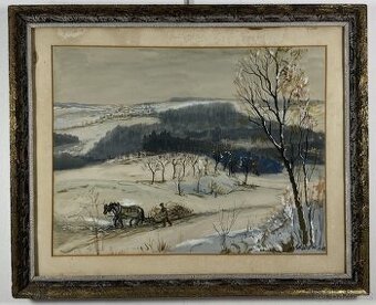 Josef Hodek - Povoz v zimě