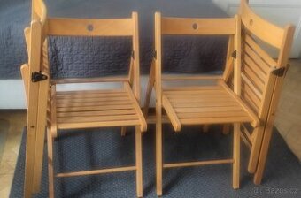 Skládací dřevěné židle IKEA