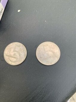 Prodám stříbrné mince 5 Kčs 1929