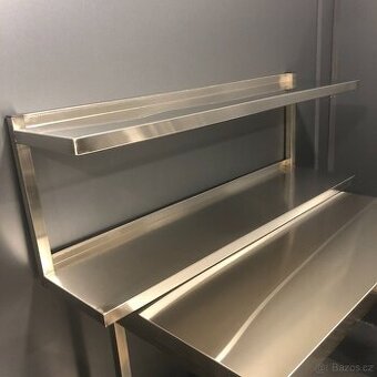 Dvoupatrová nástěnná police,  perforovaná police