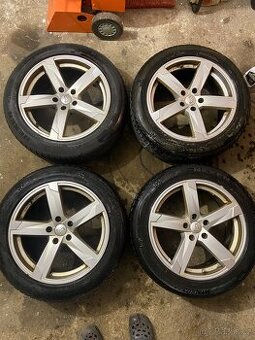 Alu kola Rondell 5x112, R18, zimní pneu - 1