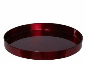 2ks dekorativních červených táců průměr 27 cm