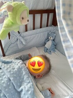 Dětská postýlka Puppolina včetně matrace a nebes