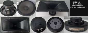 EMINENCE (USA) 2 ks. bas. reproduktorů a 1 ks. výškového