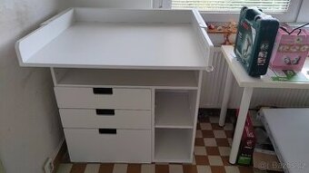 Přebalovací stůl, bílá/se 3 zásuvkami, 90x79x100 cm IKEA